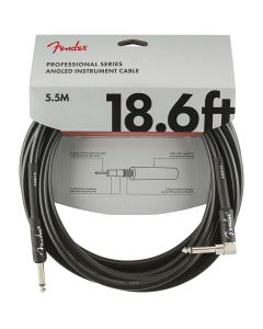 Fender Professional Series instrument cable, 18.6ft, 1x angled, black