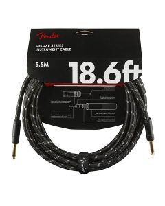 Fender Deluxe Series Instrument cable, 18.6ft, black tweed