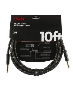 Fender Deluxe Series instrument cable, 10ft, black tweed