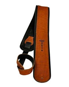 Martin SPA rolled ball glove leather guitar strap 2,65" brown