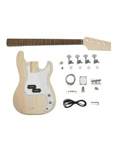 Boston guitar assembly kit, Puncher Bass model, mahogany body, maple neck, 1 pickup