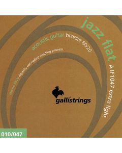 Galli Jazz Flat string set acoustic tape wound, extra light, 010-014-023-030-039-047