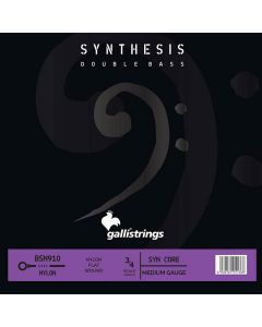 Galli Synthesis 3/4 scale double bass set, synthetic core and clear nylon tape wound, medium, Rockabilly