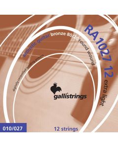 Galli 12-string set acoustic 80/20 bronze, light, 2x010-2x014-023-008-030-012-039-018-047-027