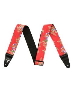 Fender Hawaiian 2" guitar strap, red floral
