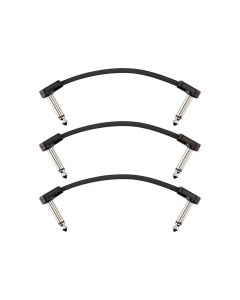 Fender Professional Series Blockchain 4" patch cable, 3-pack, angle/angle
