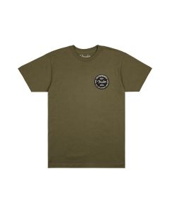 Fender Clothing T-Shirts Stratocaster 70th Anniversary badge tee, olive, XL