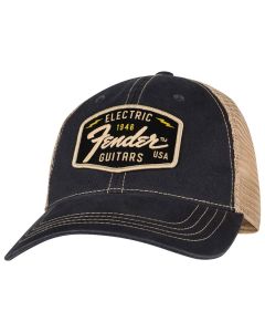 Fender Clothing Headwear Transition logo patch hat, black/stone one size