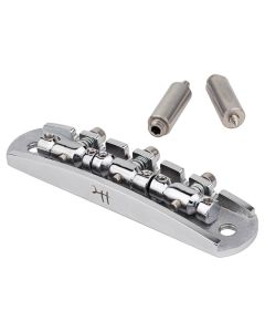 Halon offset guitar bridge,imperial posts, full 1060 steel, chrome gloss