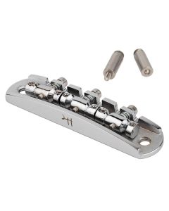 Halon offset guitar bridge, rocking posts, full 1060 steel, chrome gloss