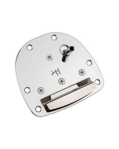 Halon offset guitar classic vibrato, full stainless steel, cream tip, gloss