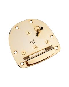 Halon offset guitar classic vibrato, full stainless steel, cream tip, gold plated gloss