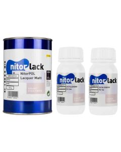 NitorLACK NitorPOL polyurethane lacquer, gloss matte - 1000ml can + 500ml hardener