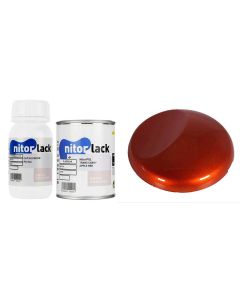 NitorLACK NitorPOL polyurethane paint trans candy apple red - 500ml can + 250ml hardener