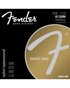 Fender Nylon 9120s string set electric bass (fretless) nylon tapewound medium 058-072-092-110 
