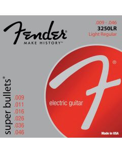 Fender Super Bullets string set electric nickel roundwound light top regular bottom 009-011-016-026-036-046 