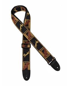 Fender 2  guitar strap 'Monogrammed' black-yellow-brown