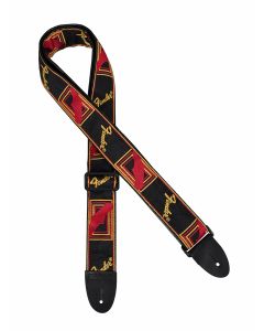 Fender 2  guitar strap 'Monogrammed' black-yellow-red 